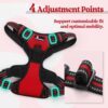 Premium Reflective Dog Vest Harness| Soft Breathable| Padded Handle| Adjustable Straps & Luxury Buckle| No-Choke with Free Leash (RED, Medium Dog 14-22 kg Harness with Leash)