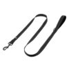 HANK Dog Leash | 3M Reflective Leash for Dogs | HANK Dog Leash | 3M Reflective Leash for Dogs | Heavy Duty Dog Rope for Small to Large Dogs | Comfortable Padded Handle 5 Feet (Nylon - Black, Single Handle - 5 feet)