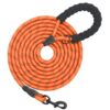 HANK Dog Long Leash | 3M Reflective Leash for Medium, Large Dogs | Metal Hook | Soft Comfortable Handle | Shockproof | Dog Rope (15 Feet Long - Neon Orange)