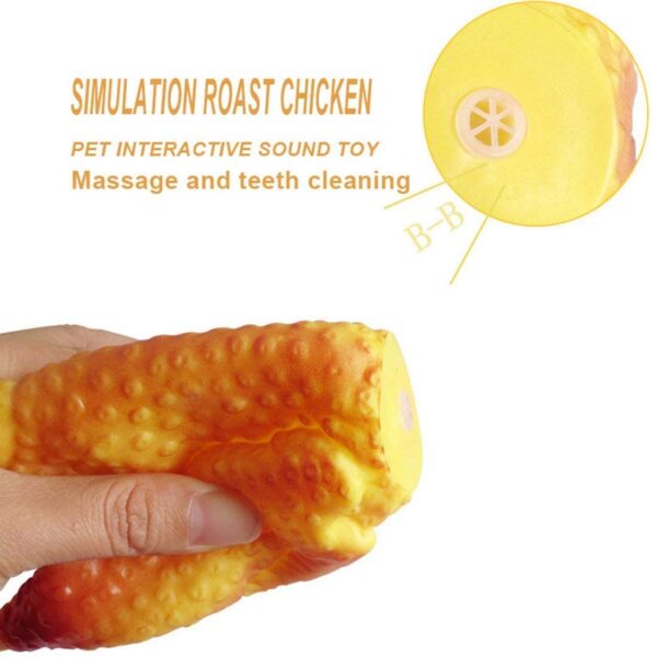 Sage Square Dog Chew Toy Turkey Chicken Interactive Sounding Teeth Pet Training Biting Toys