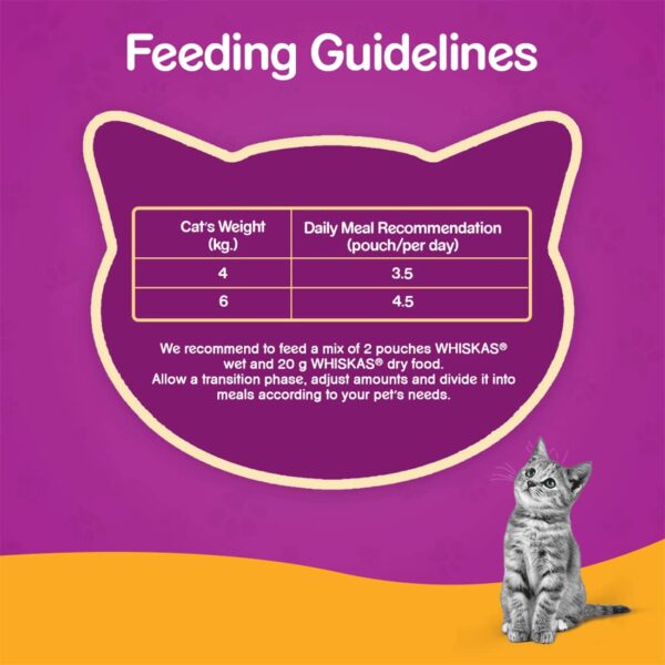 614yMxWTH7L._SL1100_.jpg Whiskas Adult (+1 Year) Wet Cat Food, Tuna In Jelly, 24 Pouches (24 X 85G) & Chicken In Gravy, 24 Pouches (24 X 85G), 1 Count