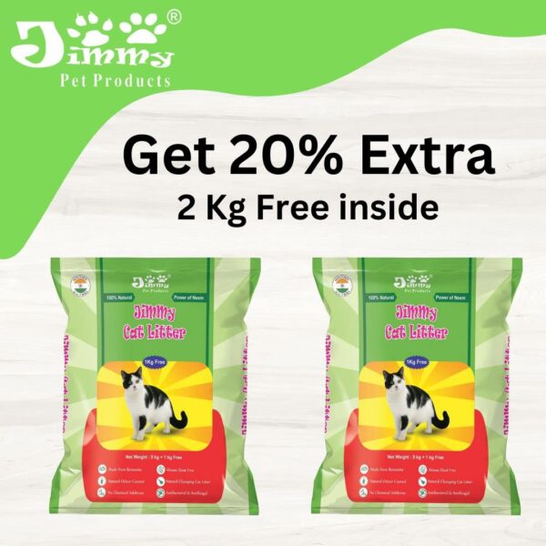 JiMMy Pet Products Clumping Bentonite Cat Litter Sand Jasmine Scented Litter Sand for Cat Standard (12 Kg)