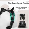 No-Pull Dog Harness with Custom Name Tag | Adjustable Reflective Pet Vest for Medium & Large Dogs | Soft Padded, Front & Back Leash Clip (Midnight Black, Medium)