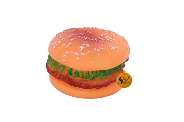 6160x4PA8YL._SL1500_.jpg Sage Square Squeaky Vinyl Chew Latex Burger Dog Toy