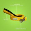 616WS2OMSdL._SL1080_.jpg Aam Panna Premium Long Length Durable Sturdy Training Leash-with Soft Padded Handle- for Dogs and Puppies | Yellow | Medium