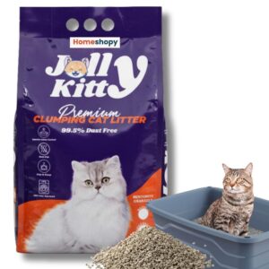 Premium Scoopable Cat Litter 5 Kg | Natural Clay Bentonite | Advanced Clumping | 99.5% Dust-Free | Highly Water Absorbent | Odor Control | Organic Eco-Friendly | Unscented & Chemical-Free