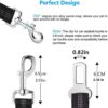 Black Dog Leash - Heavy-Duty Dog Leash with in Length, 17.7in to 27.55in Training Leash Dog Belt with Non-Slip Grip, Ideal Leash for Dogs for Training, Walking, and Outdoor Adventures