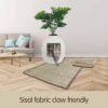 Mats Avenue Cat Litter Box and Tray Mat Natural Sisal Hand Made Beige Color with Wool Yarn End Finishing (45x75 CM)