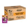 617J-yIOchL._SL1000_.jpg Whiskas Wet Cat Food for Adult Cats (1+Years), Chicken in Gravy Flavour, 48 Pouches (48 x 85g) & Cat Treat, Tasty Chicken Flavour - 85 g