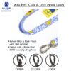 617JTjpGlcL._SL1080_.jpg A+a Pets' Nylon Waterproof Leash | Length Adjustable with Neoprene Padded Handle for Dogs & Cats (Pirate Design, Sky Blue, Small)