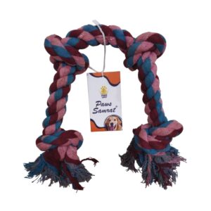 Braided Rope Dog Toy, Dog Toys with Knot, Durable Cotton Braided Rope Dog Toy, Dog Toys with Knot, Durable Cotton Rope Dog Chew Toy for Medium and Big Dogs- Washable (4 Knots Rope)