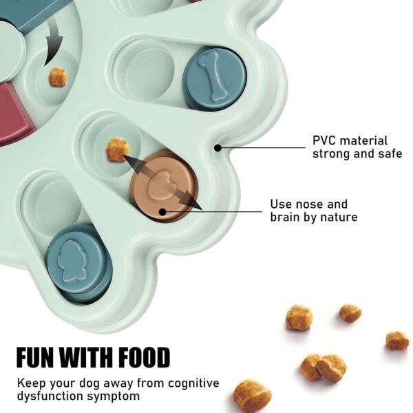 Foodie Puppies Pet Puzzle Toy for Dispensing Treats, Pet Toys Game for Training and Slow Feed, Non-Slip Feeder Designed for Dog, Puppies, Cats & Kittens Color May Vary (Paw Shape)