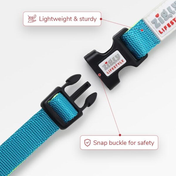 Zigly Lifestyle Adjustable Dog Collar-XS (15mm), Neon Green-Classic Padded Dog Neck Collar for Small Dogs & Puppies | Comfortable & Durable Dog Collar Belt