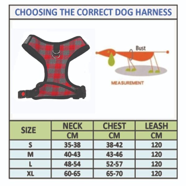 KUTKUT Adjustable & Breathable Pet Vest Harness and Leash No Choke No Pull | for Medium Dogs (Size: XL Adjustable Chest: 46 cm - 50 cm)