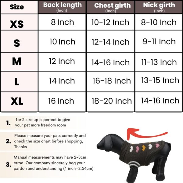 617vYyaW7PL._SL1080_.jpg Lulala Turtleneck Dog Sweater - Winter Coat Apparel Classic Cable Knit Clothes with Leash Hole for Cold Weather, Ideal Gift for Pet in New Year (Black, 8 Inch)