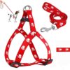 618fZ9vo25S._SL1100_.jpg KUTKUT Adjustable |Cute Paws Print Heavy Duty |No Pull Pet Back Clip Halter Harness & Leash for Puppies (Size: S, Adjustable Chest: 28-38cm)