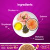 618iou0f7TL._SL1000_.jpg Whiskas Adult (1+ year) Tasty Mix Wet Cat Food Made With Real Fish, Chicken With Salmon Wakame Seaweed in Gravy - Pack of 12 (70g x 12)