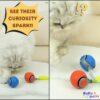 Interactive Cat Toy Ball with Tail | USB-C Rechargeable, No Batteries Required | 360° Rotating Ball for Playing & Excercising | Encourages Cat's Hunting Instincts
