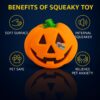 Western Era Pumpkin Squeaky Dog Toy | Halloween Jack O’ Lantern Design | Durable Chew Toy for Dogs | Spooky Pumpkin Shape with Loud Squeaker | Great for All Dogs | Dog Treat Distraction for Training