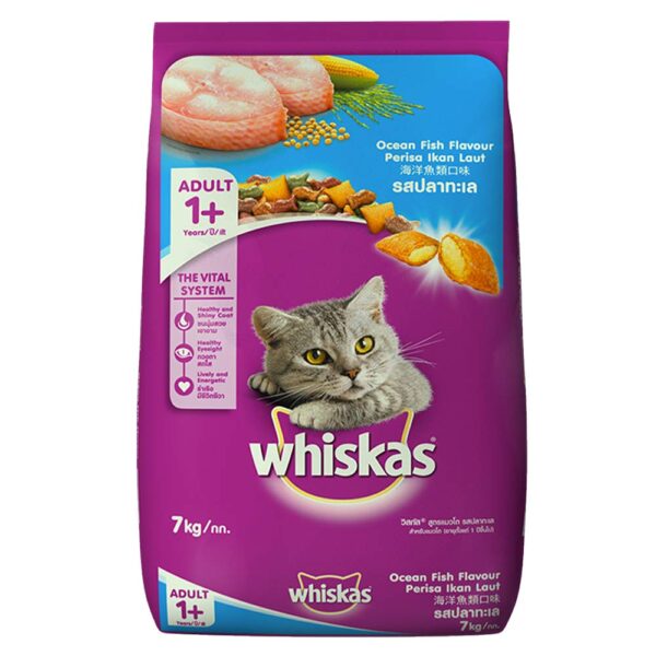 6196LprJhaL._SL1000_.jpg Whiskas Adult (1+ Year) Dry Cat Food, Mackerel, 7Kg Pack & Adult (+1 Year) Dry Cat Food, Tuna Flavour, 7kg Pack & Adult (+1 Year) Dry Cat Food, Ocean Fish Flavour, 7kg Pack
