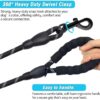 HANK Dog Leash | 3M Reflective Dog Rope | Soft Comfortable Handle | Heavy Duty Belt Hook | (Suitable Up to 10KG - Small Breed) - 5 Feet Long (S - Black)