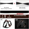 HANK Dog Harness | 3M Reflective | Strong Metal Hook | Dog Chest Belt for Large Dogs | No Pull Harness for Walking, Training (Neon Orange - L (23-35Kg)