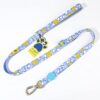 A+a Pets' Nylon Waterproof Leash | Length Adjustable with Neoprene A+a Pets' Nylon Waterproof Leash | Length Adjustable with Neoprene Padded Handle for Dogs & Cats (Pirate Design, Sky Blue, Small)