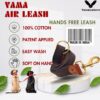 61AuN2YRJL._SL1080_.jpg Vama AIR Leash Sustainable & EcoFriendly 100% Natural Cotton Solid Brass Hook Super Durable Anti Slip Leash for Large Dogs 5 Feet Long X 1.25 Inch Wide Hand Made Cocoa Brown