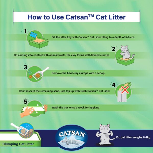 Catsan 100% Natural Clumping Cat Litter, 10l (8.4kg)
