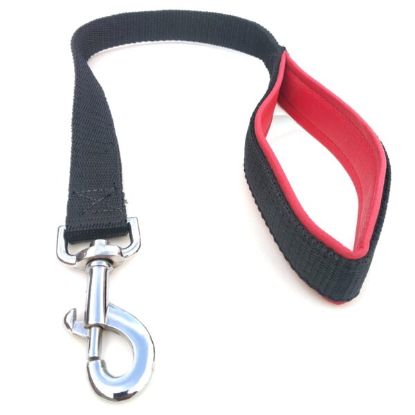 Short Dog Leash Traffic Padded Handle Heavy Duty 24 Inch/ Short Dog Leash Traffic Padded Handle Heavy Duty 24 Inch/ 2Ft Short Nylon Dog Lead For Training Control-Pet Leashes For Large Big Dogs And Medium Dogs(Color- Black)