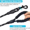 Pull Dog Harness Adjustable Easy Control Medium Large Dog Harness with A Free Heavy Duty 5ft Dog Leash, Dogs Neck Collar with Personalized Dog Name, Highly Reflective Rope Cord Training Leash