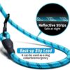HANK Dog Leash | 3M Reflective Dog Rope | Soft Comfortable Handle | Heavy Duty Belt Hook | (Suitable Up to 10KG - Small Breed) - 5 Feet Long (S - Cyan Blue)