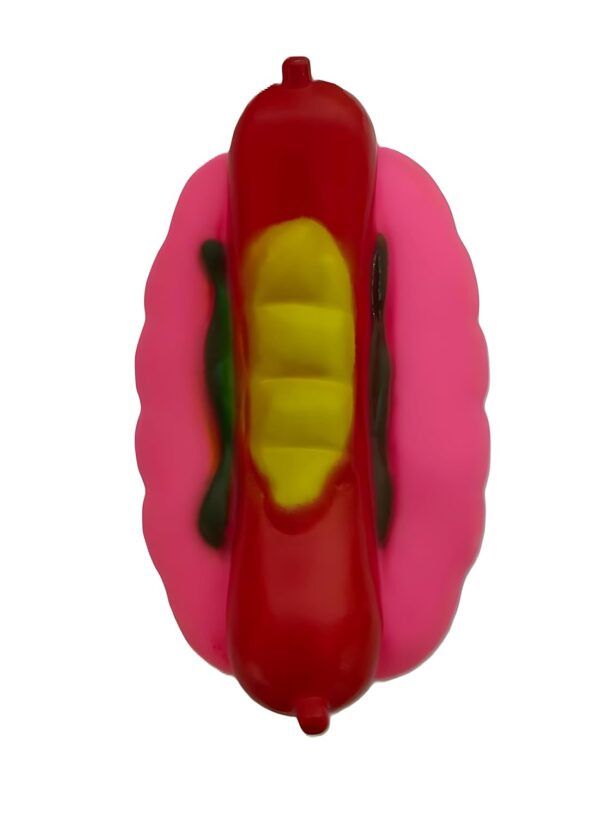 Chew Squeaky Hot Dog & Pizza Toys for Dogs – Fun, Durable, Non-Toxic Interactive Chew Toys for Play, Teething, and Dental Health – Set of 2-Orange