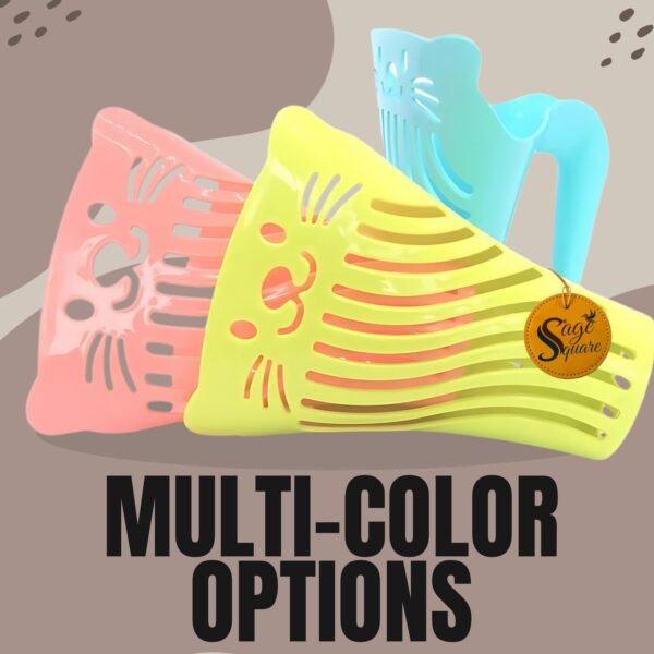 Sage Square Cat Face Shape Litter Scooper - Heavy-Duty, Durable with Long Handle for Effortless Cleaning, Ergonomic, Lightweight Design with Large, Ideal for Multi-Cat Households