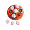 61CD7gXxbsL._SL1500_.jpg Cature Dog Puzzle Feeder Bowl Dog Treat Dispenser Bowl Slow Feeding Dog Bowl Dog Treat Puzzle Dog Puzzle Toy Interactive Dog Toy for Small, Medium and Large Size Dogs(Color-Orange)