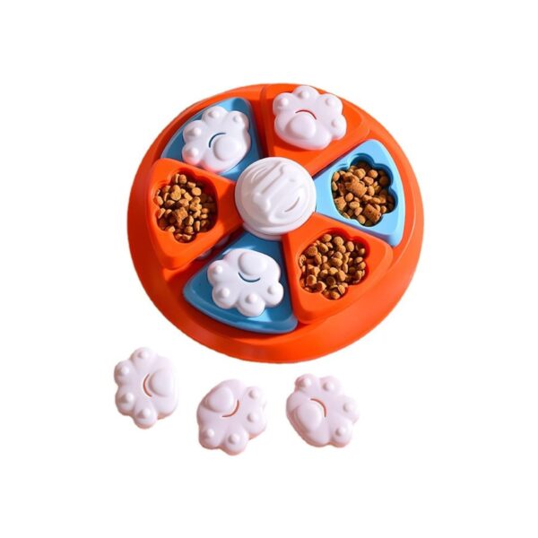 61CD7gXxbsL._SL1500_.jpg Cature Dog Puzzle Feeder Bowl Dog Treat Dispenser Bowl Slow Feeding Dog Bowl Dog Treat Puzzle Dog Puzzle Toy Interactive Dog Toy for Small, Medium and Large Size Dogs(Color-Orange)