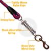 The Pets Company Heavy Duty Rope Dog Leash with Spring for Shock Absorption, 54" Length, Red