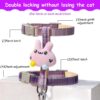 61CJV3YTFvL._SL1200_.jpg Qpets® Cat Harness and Leash Set, Outdoor Harness for Cat with Quick Release Buckle Adjustable Cat Harness for Small Cats, Lightweight Soft Walking Travel Petsafe Harness