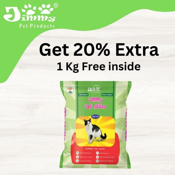 JiMMy Pet Products Clumping Bentonite Cat Litter Sand Fine Litter Sand for cat (6 Kg)