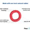 Rubber Chew Ring Dog Toy, Medium, Color May Vary