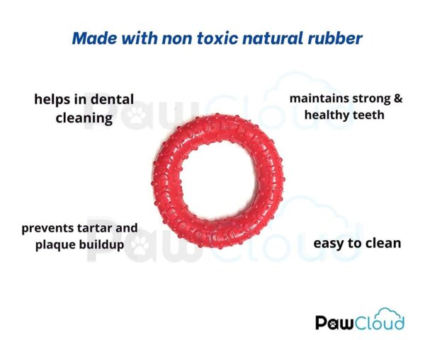 Rubber Chew Ring Dog Toy, Medium, Color May Vary