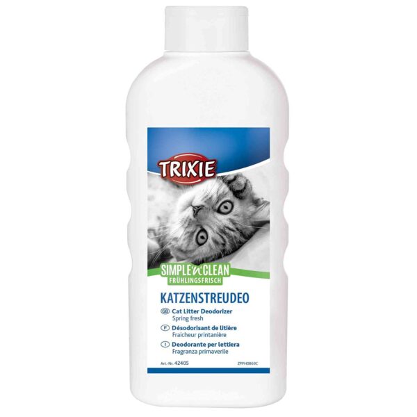 Trixie Simple'n'Clean Cat Litter Deodorizer, Fragrance-Free Odor Neutralizer, Prolongs Litter Life, Ideal for Multi-Cat Homes - 750g