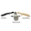 BarkButler x Fofos Skinneez Stuffing Free Raccoon - Soft & Squeaky Toys for Dogs, Dog Toys for Large Dogs (5-30kgs) - Grey
