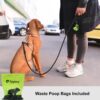Taglory Rope Dog Leash 4 FT with Comfortable Padded Handle, Highly Reflective Threads Dog Leash for Medium Dogs, 3/8 inch, Black