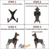 61E7GJUsPL._SL1200_.jpg PetVogue Comfort Dog Harness, Small Dog Harness Choke Free Adjustable Pet Vest No Pull Outdoor Sport Vest Harness Reflective Soft Padded Vest - Medium,Black