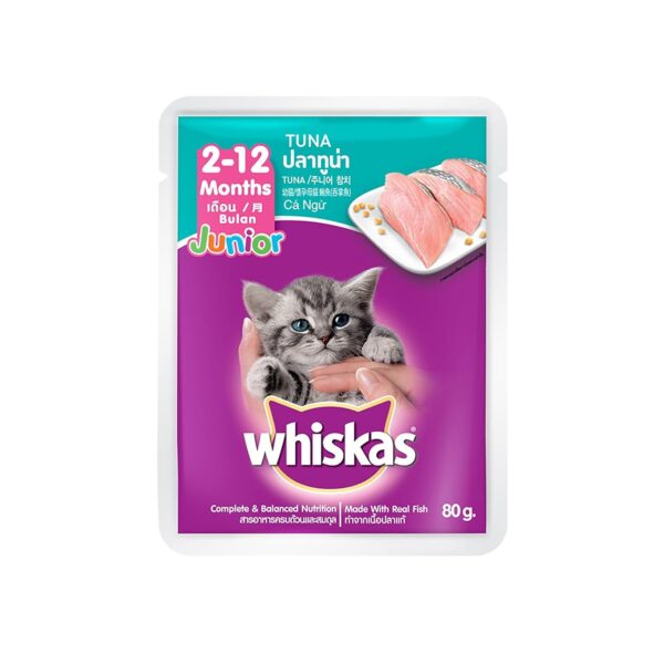 Whiskas Cat Food Junior Tuna, 85 g Whiskas Cat Food Junior Tuna, 85 g