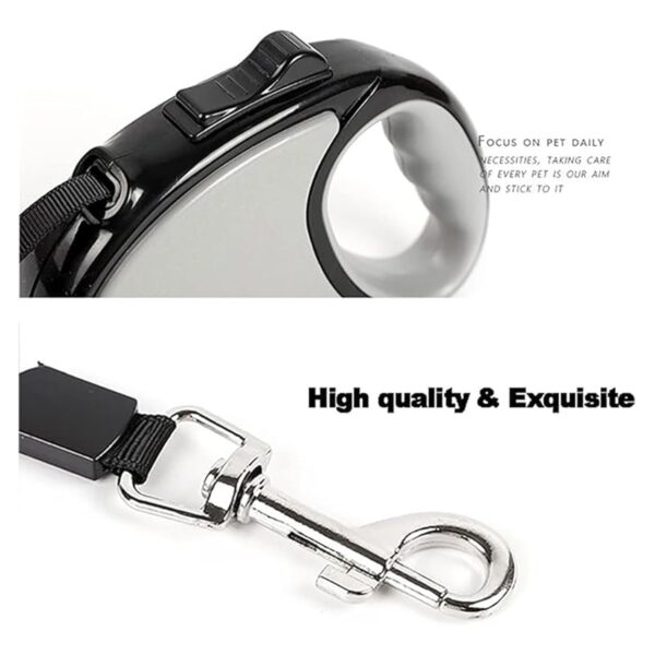 61EkcG7SZiL._SL1500_.jpg Priyadarshi Retractable Dog Lead Extending Leash - Extension Lead with Anti-Slip Brake | Anti-Twist Lobster Clip | Soft Grip Handle - for Small, Medium, Large Pets - 5 Metre Randon Color