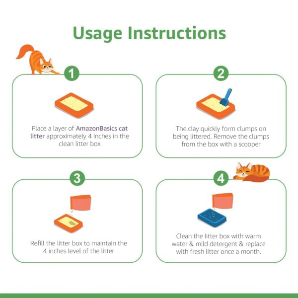 Amazon Basics Premium Pine Wood Cat Litter | 5 Kg | Unscented | 100% Natural | Biodegradable | Fast Absorption | Low Dust | Odor Control