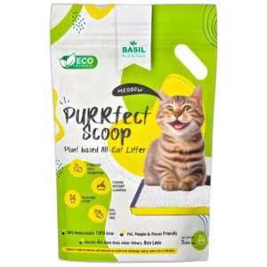 Purrfect Scoop Cat Litter 7Ltr | Plant-Based TOFU Cat Litter | 100% Natural, Biodegradable, Dust-Free | Fast Clumping, Odor Control, Flushable | Milk Scent