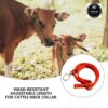 Farmer King Cow/Buffalo/Bull/Horse Solid Nylon Neck Belt, Rock Strong Collar, 1 Meter Adjustable Bel